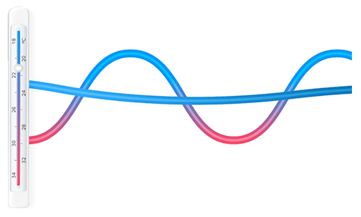 Diagrama ilustrando a estabilidade da temperatura e as vantagens do ar-condicionado inverter. Diagrama ilustrando a estabilidade da temperatura e as vantagens do ar-condicionado inverter.